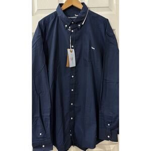 NWT HARMONT & BLAINE Camicia Shirt Camisa Dark Blue REGULAR Fit Sz 5XL (2XL Fit)